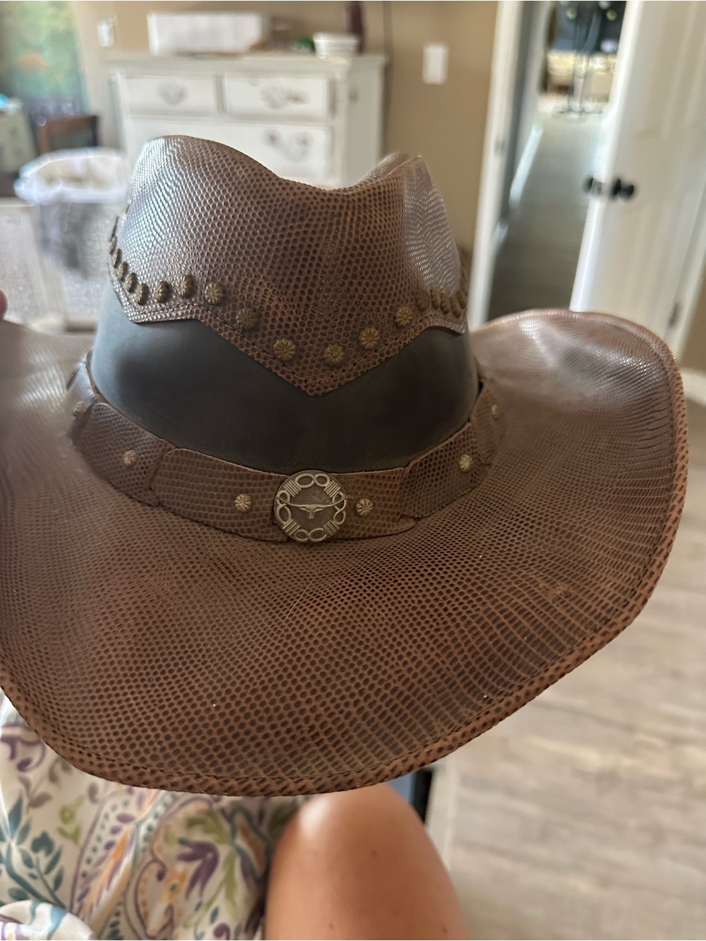 Bullhide size ‘  Brown Western Cowboy Hat - Classic Leather Look